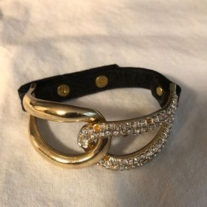 Gold rhinestoned bracelet